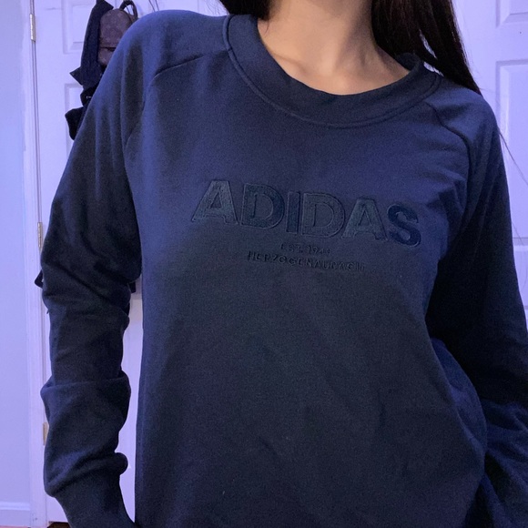 navy adidas sweatshirt